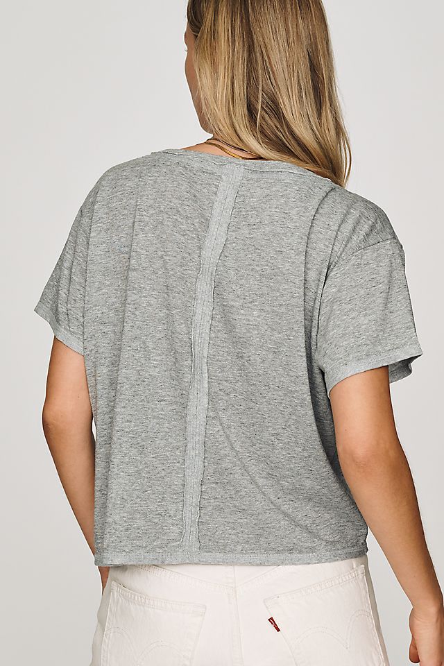 Pilcro Women's V-Neck Cotton Blend Tee