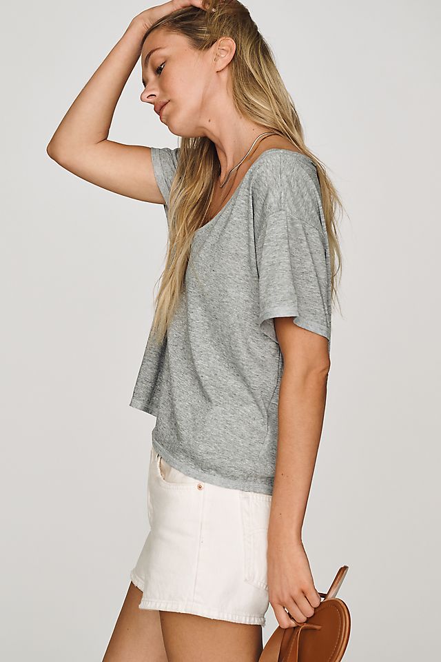 Pilcro Women's V-Neck Cotton Blend Tee