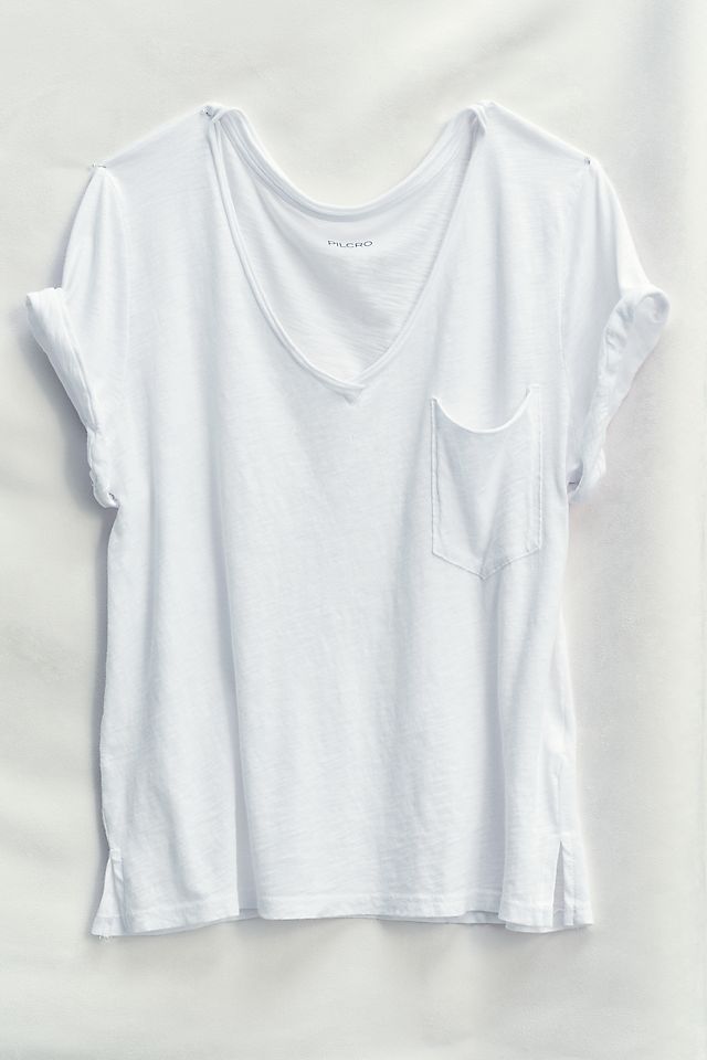 Pilcro Women's Quinn Drapey V-Neck Tee
