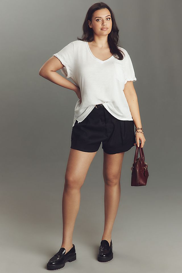 Pilcro Women's Quinn Drapey V-Neck Tee