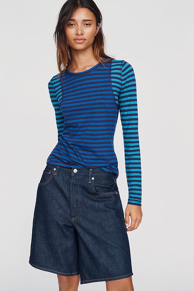 Pilcro Women's Teddy Cotton Modal Tissue Tee