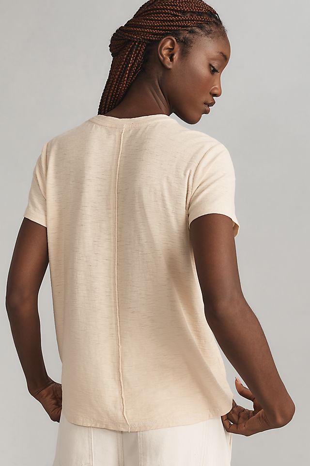 Pilcro Women's Bennie Cotton Slim Crew Neck Tee