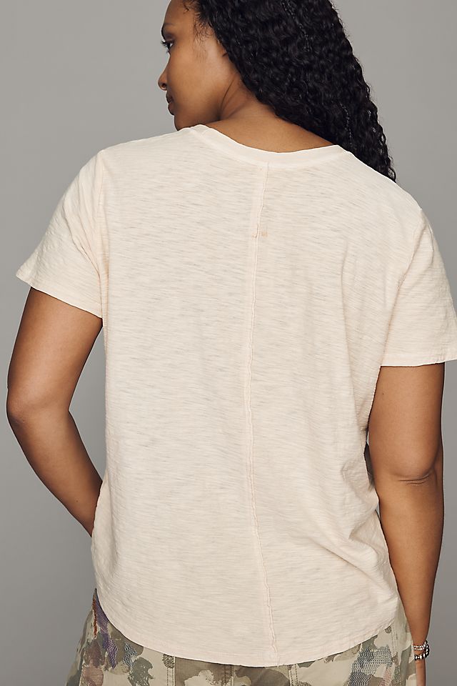 Pilcro Women's Bennie Cotton Slim Crew Neck Tee