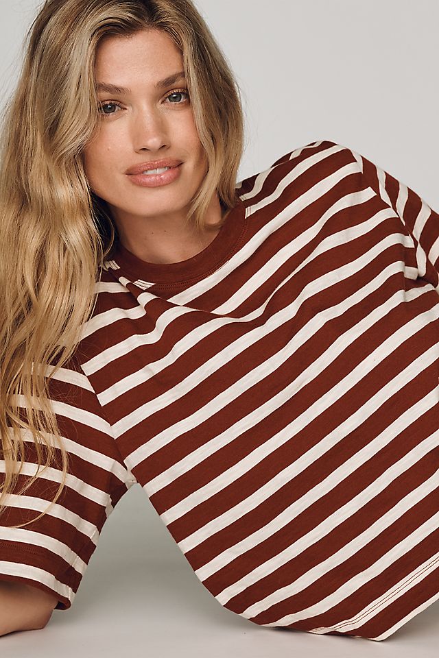 Maeve Women's Corey Cotton Boxy Tee