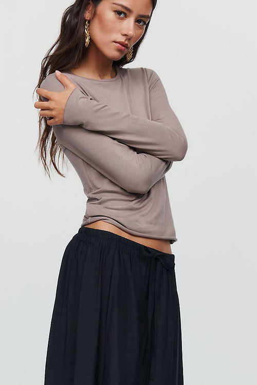 By Anthropologie Women's Evan Cotton Modal Long-Sleeve Tee