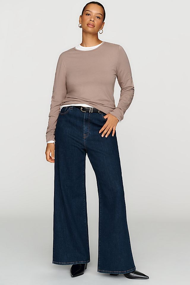 By Anthropologie Women's Evan Cotton Modal Long-Sleeve Tee