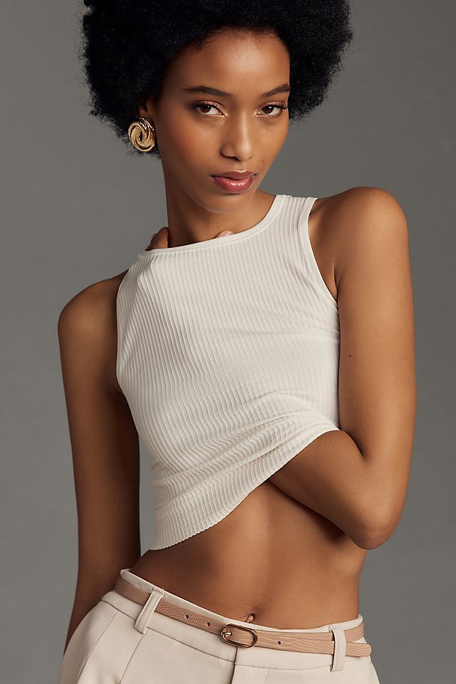 LyreBird Women's Reegan Crew-Neck Crop Racerback Tank